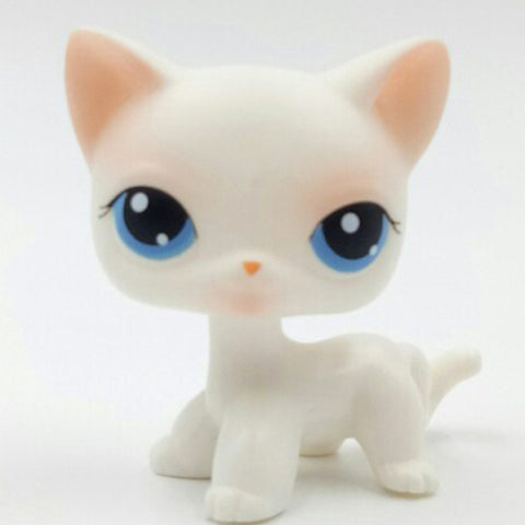 rare pet shop toys mini stands short hair kitten old figures collection original cute animal