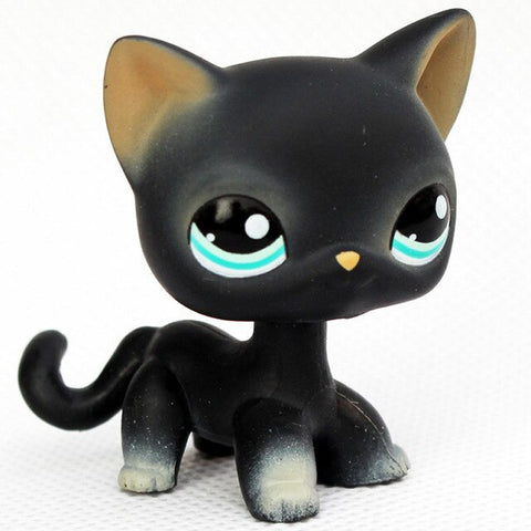 rare pet shop toys mini stands short hair kitten old figures collection original cute animal