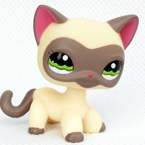 rare pet shop toys mini stands short hair kitten old figures collection original cute animal