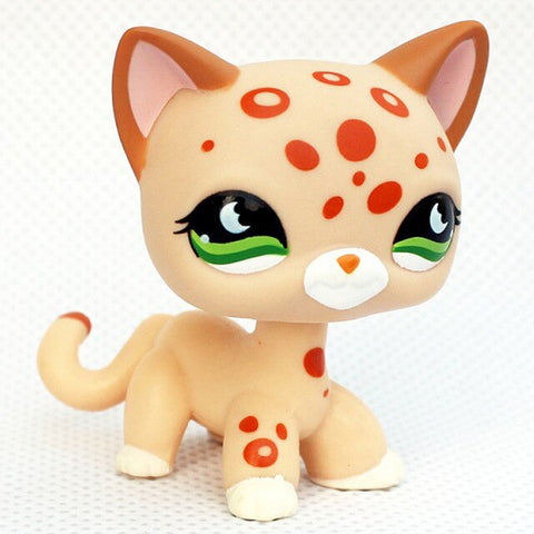 rare pet shop toys mini stands short hair kitten old figures collection original cute animal