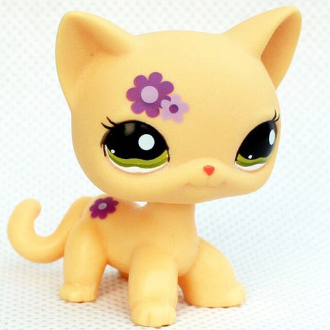 rare pet shop toys mini stands short hair kitten old figures collection original cute animal