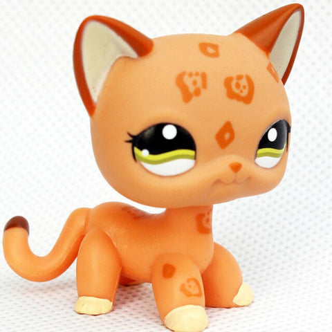 rare pet shop toys mini stands short hair kitten old figures collection original cute animal