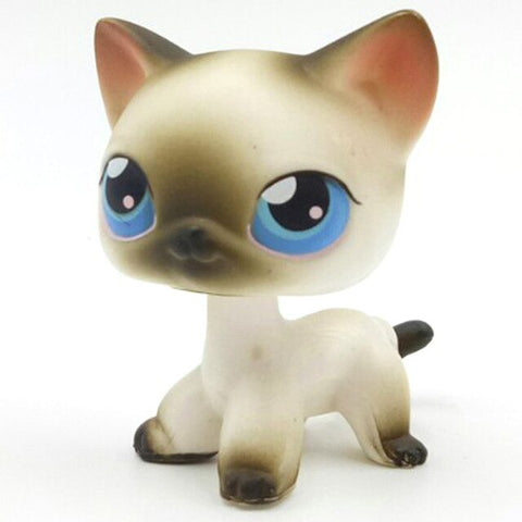 rare pet shop toys mini stands short hair kitten old figures collection original cute animal