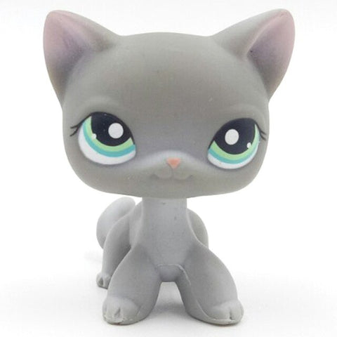 rare pet shop toys mini stands short hair kitten old figures collection original cute animal