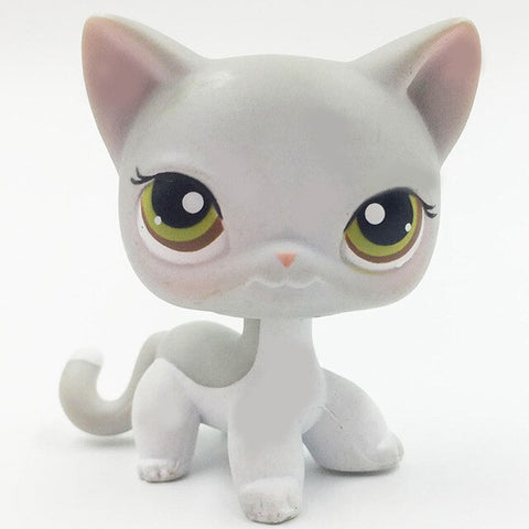 rare pet shop toys mini stands short hair kitten old figures collection original cute animal