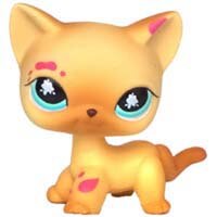 rare pet shop toys mini stands short hair kitten old figures collection original cute animal