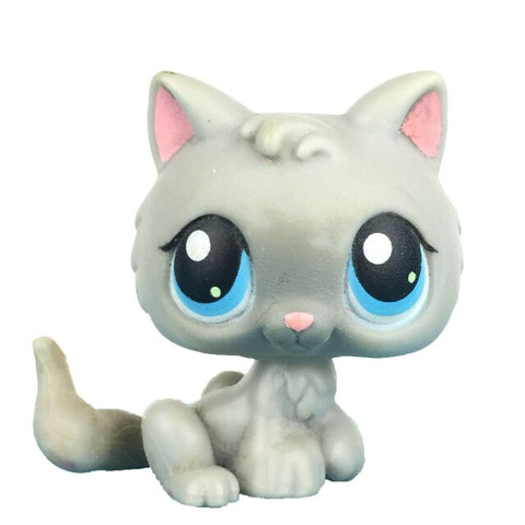 rare pet shop toys mini stands short hair kitten old figures collection original cute animal