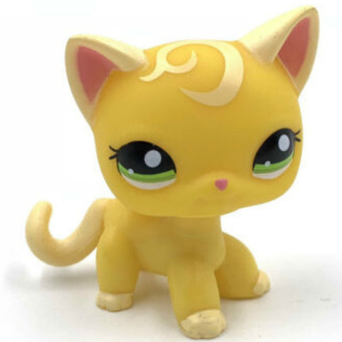 rare pet shop toys mini stands short hair kitten old figures collection original cute animal