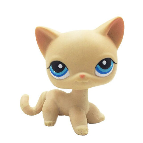 rare pet shop toys mini stands short hair kitten old figures collection original cute animal