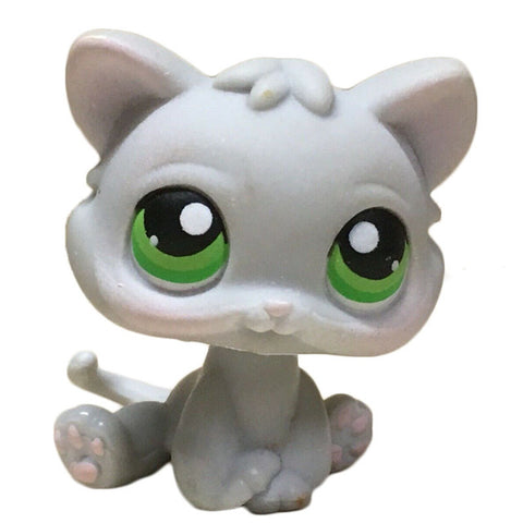 rare pet shop toys mini stands short hair kitten old figures collection original cute animal