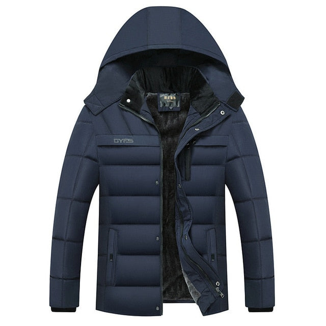 New Winter Jacket Men -20 Degree Thicken Warm Men Parkas Hooded Coat Fleece Man's Jackets Outwear Jaqueta Masculina