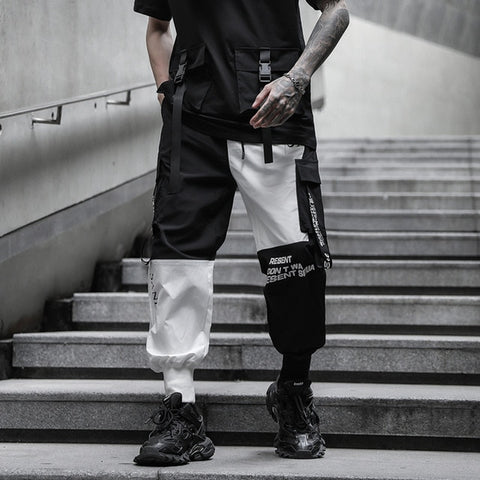 Men Multi-pocket Elastic Waist Harem Pant Men Streetwear Punk Hip Hop Casual Trousers Joggers Male Pants 2020 New Dropshipping