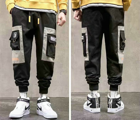 Streetwear Men's Multi Pockets Cargo Harem Pants Hip Hop Casual Male Track Pants Joggers Trousers Fashion Harajuku Men Pants