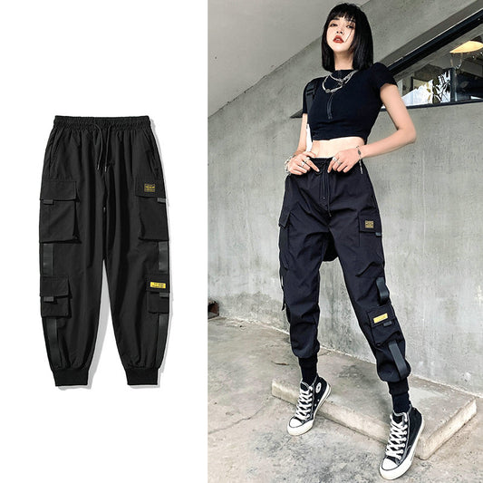 2020 Mens Cargo Pants Multi Pocket Harem Pants Male Streetwear Fashion Mens Casual Jogging Pants New Elastic Waist Trousers 5XL