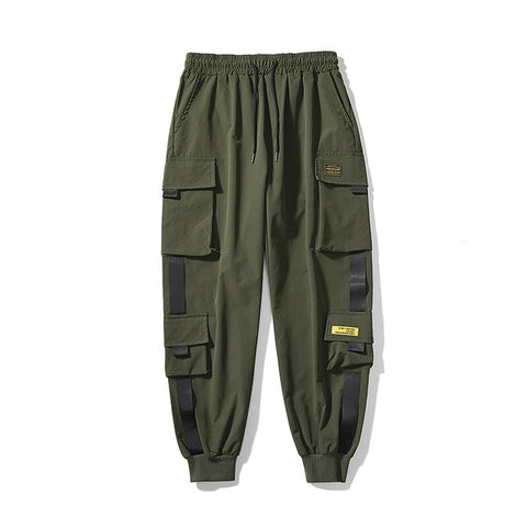 2020 Mens Cargo Pants Multi Pocket Harem Pants Male Streetwear Fashion Mens Casual Jogging Pants New Elastic Waist Trousers 5XL