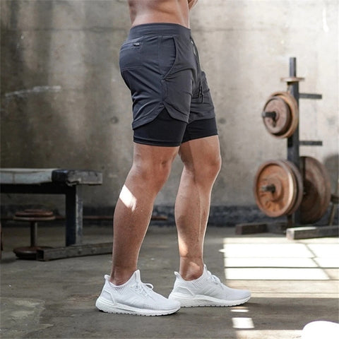 2020 Summer Running Shorts Men 2 in 1 Sports Jogging Fitness Shorts Training Quick Dry Mens Gym Men Shorts Sport gym Short Pants