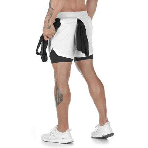 2020 Summer Running Shorts Men 2 in 1 Sports Jogging Fitness Shorts Training Quick Dry Mens Gym Men Shorts Sport gym Short Pants