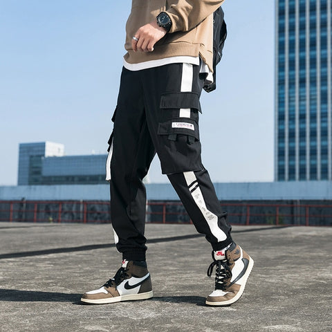 Streetwear Mens Hip Hop Jogging Pants Casual Men Trousers Big Size Loose Sweatpants Male 2020 New Multi Pocket Harem Pants 5XL