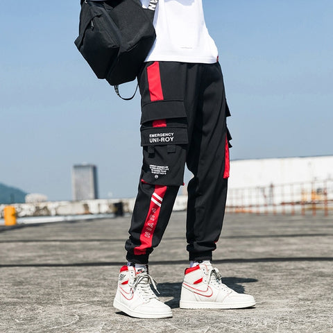 Streetwear Mens Hip Hop Jogging Pants Casual Men Trousers Big Size Loose Sweatpants Male 2020 New Multi Pocket Harem Pants 5XL