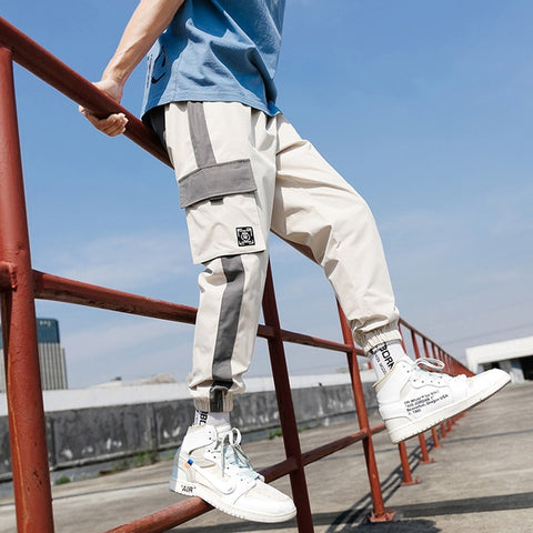 Streetwear Mens Hip Hop Jogging Pants Casual Men Trousers Big Size Loose Sweatpants Male 2020 New Multi Pocket Harem Pants 5XL