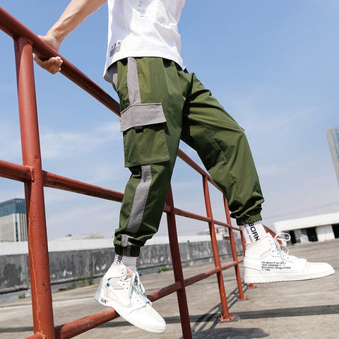 Streetwear Mens Hip Hop Jogging Pants Casual Men Trousers Big Size Loose Sweatpants Male 2020 New Multi Pocket Harem Pants 5XL