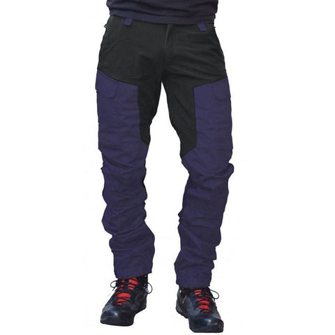 Casual Men Fashion Color Block Multi Pockets Sports Long Cargo Pants Work Trousers for Men