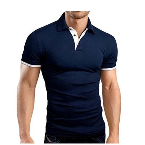 Summer short Sleeve Polo Shirt men fashion polo shirts casual Slim Solid color business men's polo shirts men's clothing