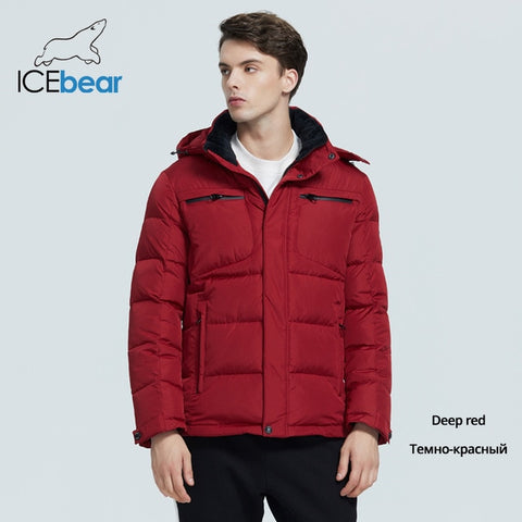 ICEbear 2020 winter new casual and fashionable men's cotton-padded jacket warm and windproof men's coat brand clothing MWD20940D