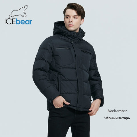 ICEbear 2020 winter new casual and fashionable men's cotton-padded jacket warm and windproof men's coat brand clothing MWD20940D