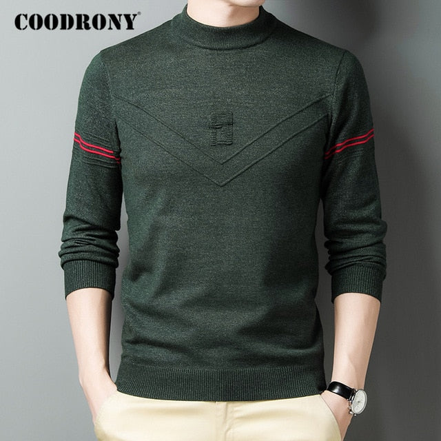 COODRONY Brand Sweater Men Clothing 2020 Autumn Winter Knitwear Warm Pullover Men Fashion Striped Casual O-Neck Pull Homme C1152