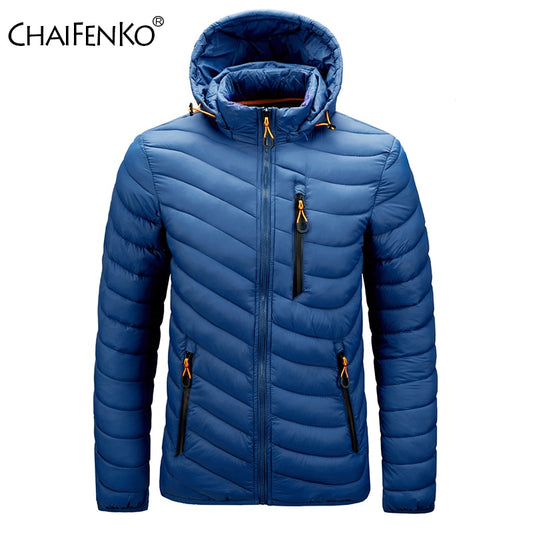 CHAIFENKO Brand Winter Warm Waterproof Jacket Men 2020 New Autumn Thick Hooded Parkas Mens Fashion Casual Slim Jacket Coat Men