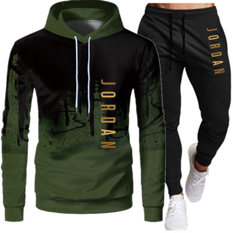 2 Pieces Sets Tracksuit Men Hooded Sweatshirt+Pants Pullover Hoodie Sportwear Suit Ropa Hombre Casual Men Clothes Size S-4XL