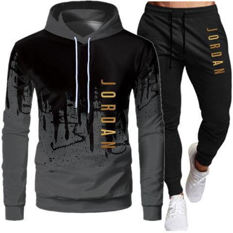 2 Pieces Sets Tracksuit Men Hooded Sweatshirt+Pants Pullover Hoodie Sportwear Suit Ropa Hombre Casual Men Clothes Size S-4XL