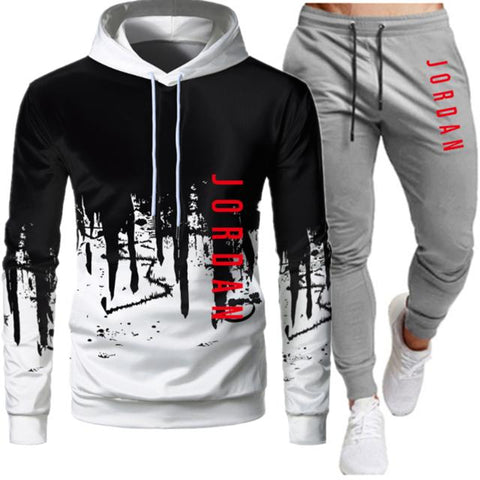 2 Pieces Sets Tracksuit Men Hooded Sweatshirt+Pants Pullover Hoodie Sportwear Suit Ropa Hombre Casual Men Clothes Size S-4XL