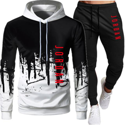 2 Pieces Sets Tracksuit Men Hooded Sweatshirt+Pants Pullover Hoodie Sportwear Suit Ropa Hombre Casual Men Clothes Size S-4XL