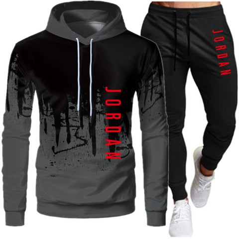 2 Pieces Sets Tracksuit Men Hooded Sweatshirt+Pants Pullover Hoodie Sportwear Suit Ropa Hombre Casual Men Clothes Size S-4XL