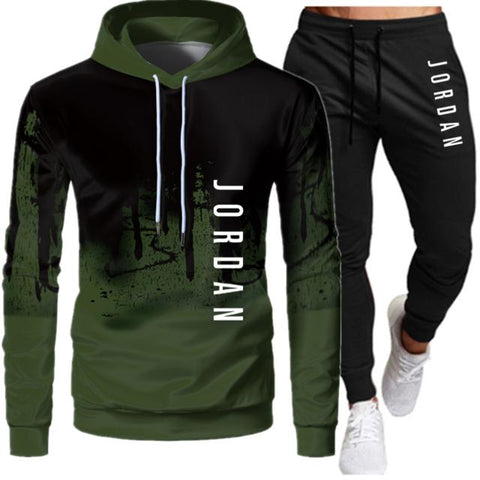 2 Pieces Sets Tracksuit Men Hooded Sweatshirt+Pants Pullover Hoodie Sportwear Suit Ropa Hombre Casual Men Clothes Size S-4XL