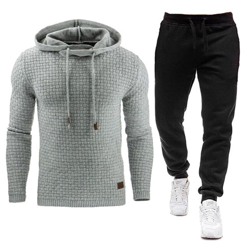 2020 New Tracksuit Men Brand Male Solid Hooded Sweatshirt+Pants Set Mens Hoodie Sweat Suit Casual Sportswear S-5XL Free Shipping