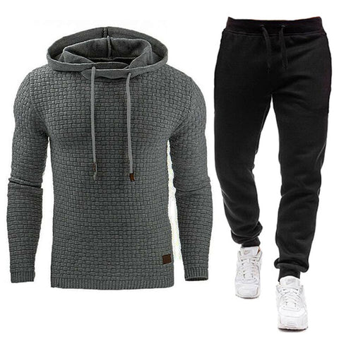 2020 New Tracksuit Men Brand Male Solid Hooded Sweatshirt+Pants Set Mens Hoodie Sweat Suit Casual Sportswear S-5XL Free Shipping