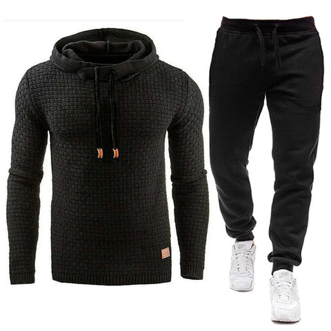 2020 New Tracksuit Men Brand Male Solid Hooded Sweatshirt+Pants Set Mens Hoodie Sweat Suit Casual Sportswear S-5XL Free Shipping