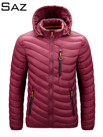 Saz Men's Down Jacket Ultra Light Down Jacket Men Windbreaker Feather Jacket Man Lightweight Portable Warm Coat