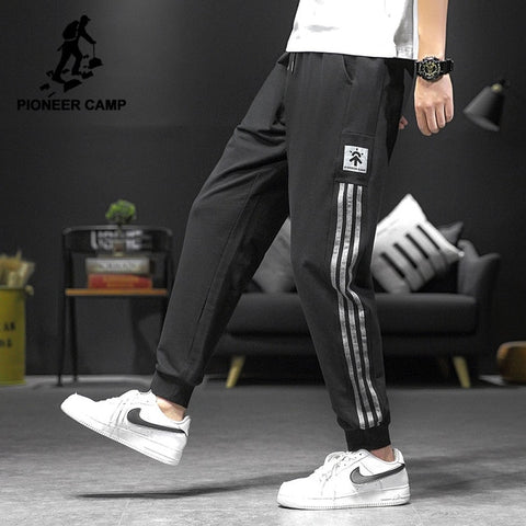 Pioneer Camp 2020 Spring New Jogger Pants Men 100%cotton Drawstring Comfortable Elastic Waist Sweatpants AZZ0107025