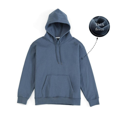 SIMWOOD 2020 Autumn Winter New Hooded Hoodies Men thick 360g fabric solid basic sweatshirts quality jogger  texture  pullovers