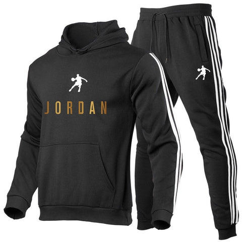 New Fashion Mens Clothing Pullovers Sweater Cotton Men Tracksuits Hoodie Two Pieces + Pants Sports Shirts Fall Winter Track suit