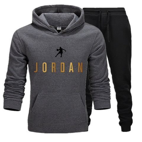 New Fashion Mens Clothing Pullovers Sweater Cotton Men Tracksuits Hoodie Two Pieces + Pants Sports Shirts Fall Winter Track suit