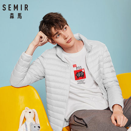 SEMIR  Down Jacket Men Winter 2020 Portability Warm 90% White Duck Down Hooded Man Coat jaqueta masculino chaqueta hombre