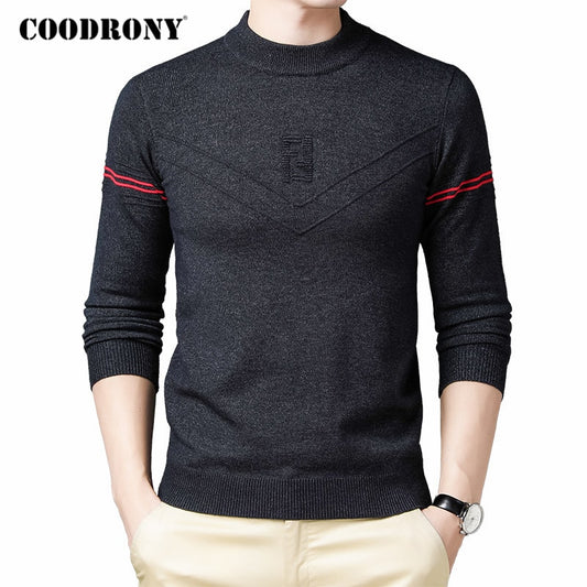 COODRONY Brand Sweater Men Clothing 2020 Autumn Winter Knitwear Warm Pullover Men Fashion Striped Casual O-Neck Pull Homme C1152