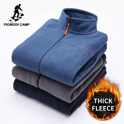 Pioneer Camp warm fleece hoodies men brand-clothing autumn winter zipper sweatshirts male quality men clothing AJK902321