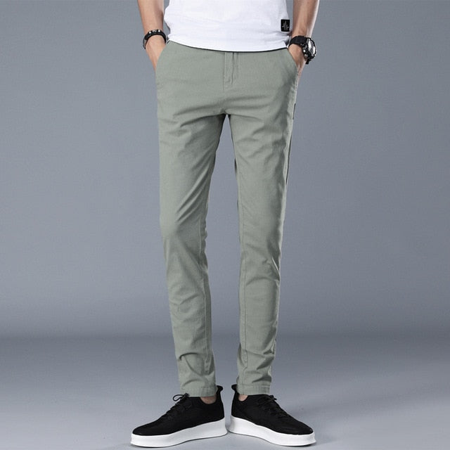 Brand Men Pants Casual Mens Business Male Trousers Classics Mid weight Straight Full Length Fashion breathing Pant