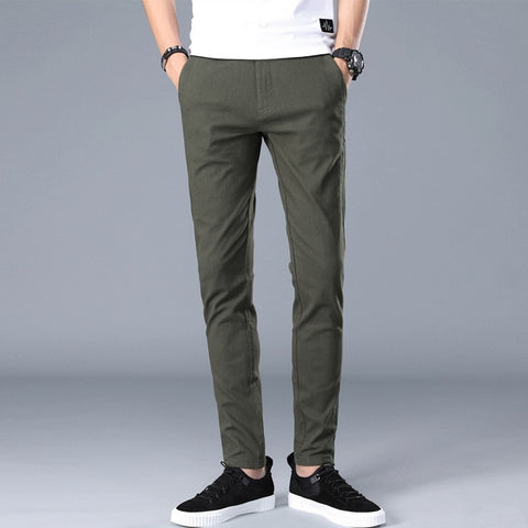 Brand Men Pants Casual Mens Business Male Trousers Classics Mid weight Straight Full Length Fashion breathing Pant